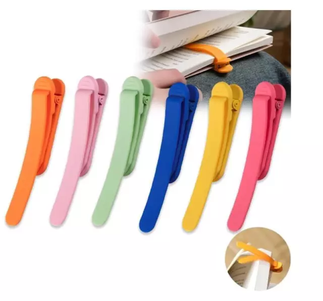 6pcs Strong Adsorption Ready to Read Silicone Bookmarks,Fun Book Accessories