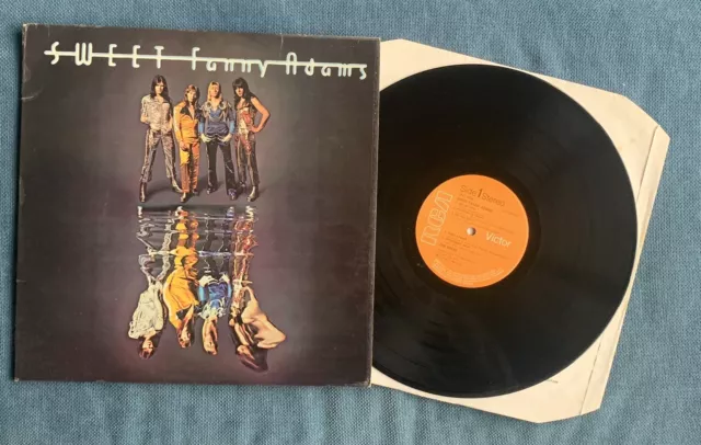 The Sweet - Sweet Fanny Adams UK 1st Press LP Vinyl 1974 A-1, B-1 EX/VG+