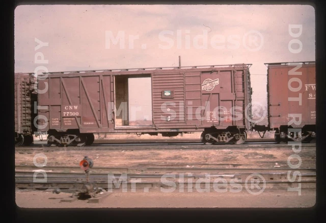 Duplicate Slide Freight C&NW Ry. Chicago & North Western 40'Box 77500