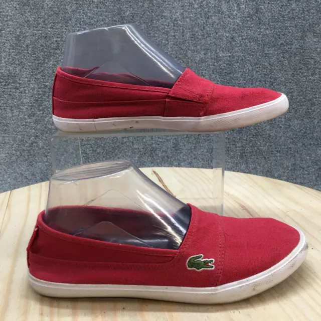 Lacoste Sport Shoes Womens 6.5 Marice Casual Loafers Comfort Red Fabric Slip On