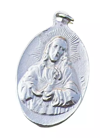 1” Our Lady of Fatima Icon Medal Charm Silver Tone Religious Catholic Christian