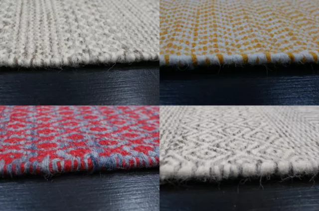 Designer Natur Kelim Teppich Handarbeit Schurwolle fein verschiedene Größe