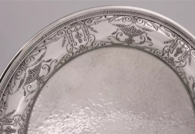 International Hand Hammered Sterling Silver Footed Tray 3