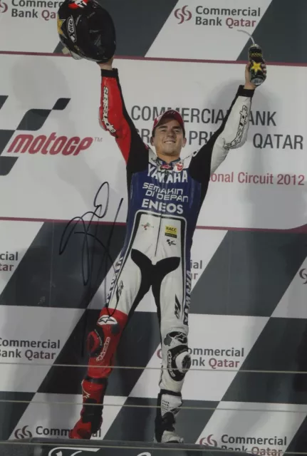 Jorge Lorenzo Hand Signed 12x8 Photo - Yamaha Racing - MotoGP Autograph 2.