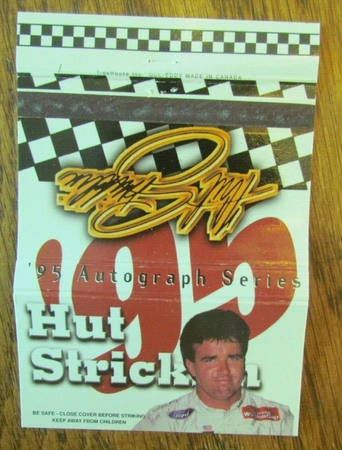 Nascar Racing Car Driver Hut Strickland Matchbook Cover Empty 1995 Matchcover D4