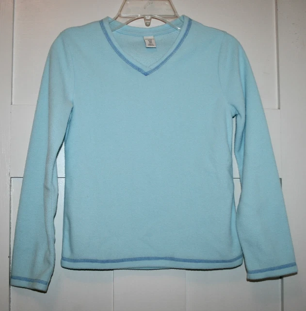 Kids Old Navy Blue Fleece Long Sleeved Top Size M (8)