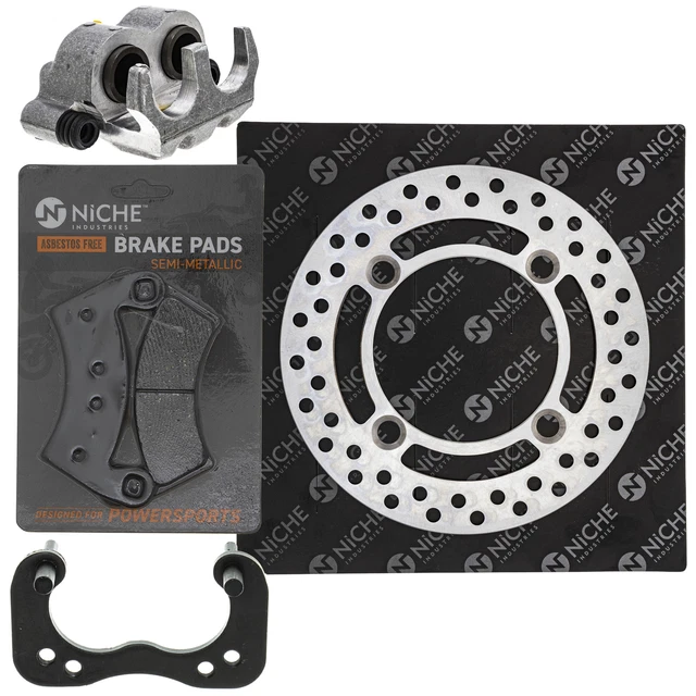 NICHE Rear Left Brake Rotor Caliper Pad Set for Polaris RZR 4 XP 900 1912374