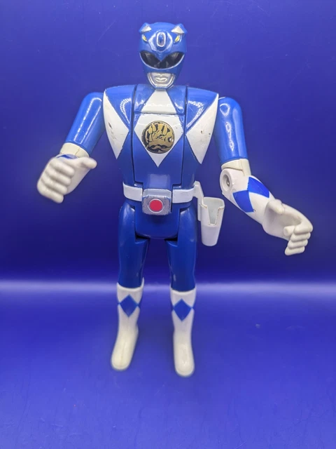 MIGHTY MORPHIN POWER Rangers Blue Ranger Bandai 1993 Action Figure Flip ...