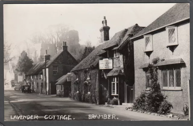 Postkarte Bramber nr Steyning Sussex der Lavendel Ferienhaus Gästehaus Café RP