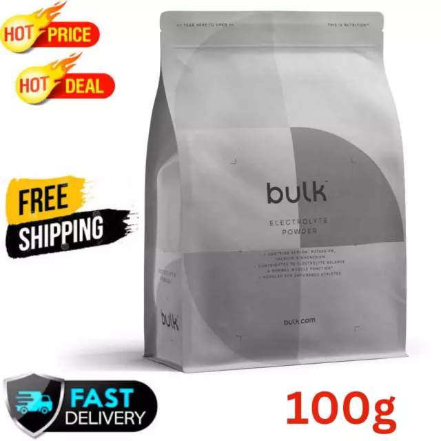 Bulk Electrolyte Powder, Unflavoured, 100 g, Packaging May Vary, Fast Delivery