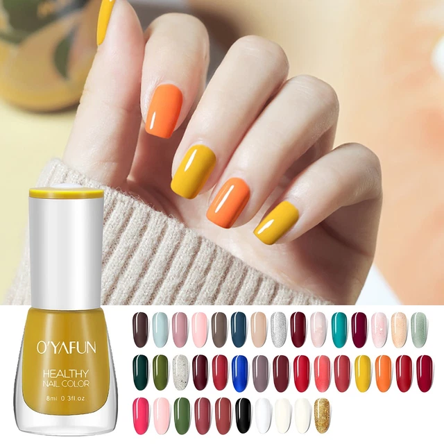 ❤ Esmalte de uñas ecológico fácil de pelar y secado rápido a base de agua 8 ml