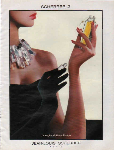 Publicité Advertising  parfum haute couture JEAN - LOUIS SCHERRER