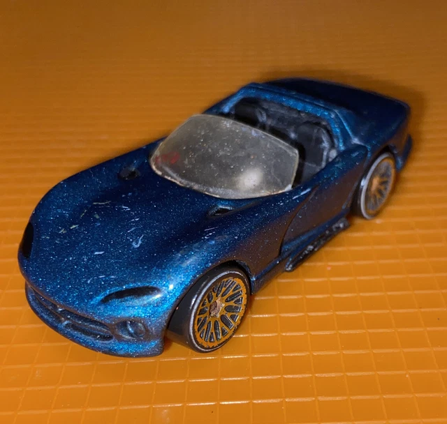 Vintage Hot Wheels 1992 Dodge Viper Convertible Blue Rare Original Old Car FreeS