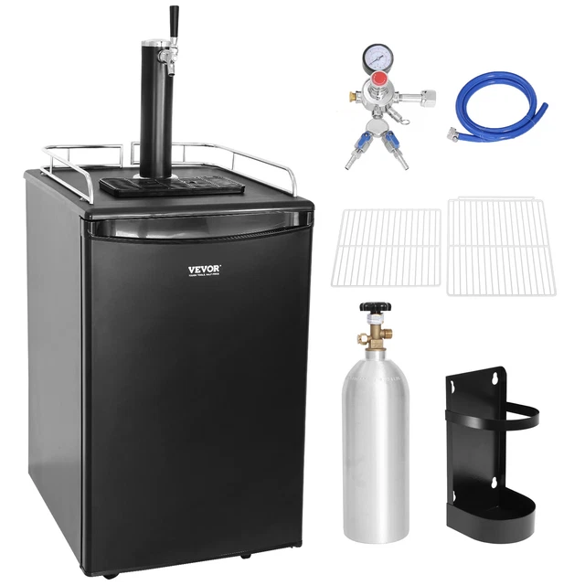VEVOR Beer Kegerator Draft Beer Dispenser Full Size Keg Refrigerator Single Tap