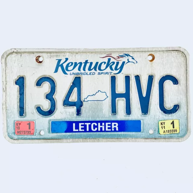 2011 United States Kentucky Letcher County Passenger License Plate 134 HVC