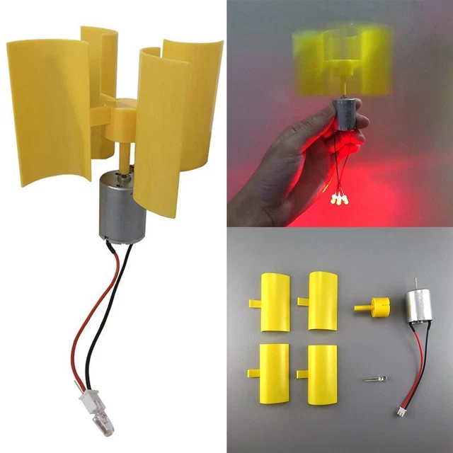 Kit de modelo convertible automático y mini generador eólico ajustable 360°