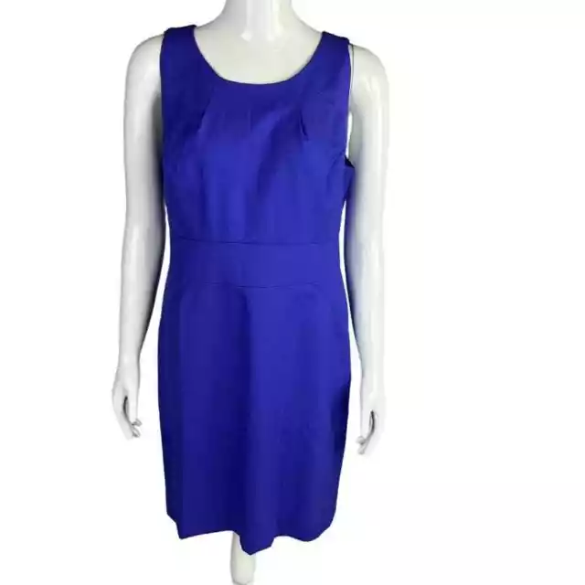 New J. Crew 10P Petite Dress Super 120s Wool Purple Sheath Sleeveless Lined NWT