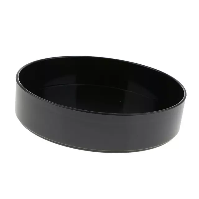 Black Ceramic Round Compote Planter - Global Modern Decorative Centerpiece Bowl