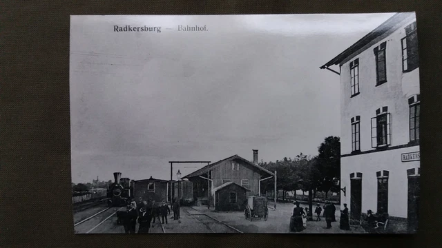 8739 Pressefoto DAMPFLOK / Bhf. RADKERSBURG um 1900 /1