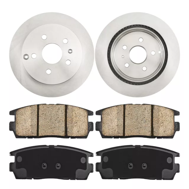 Rear Disc Rotors Ceramic Brake Pads for 2010 - 2017 Chevy Equinox GMC Terrain