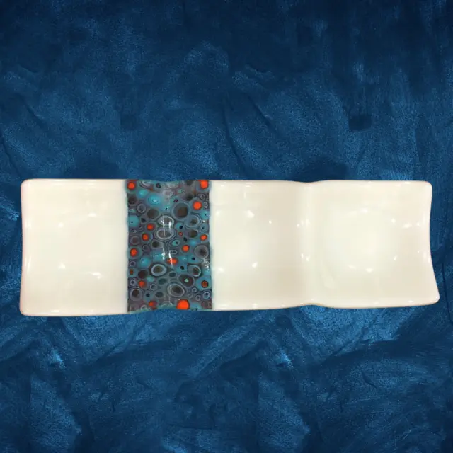 Millefiori Fused Art Glass Tray - Handcrafted
