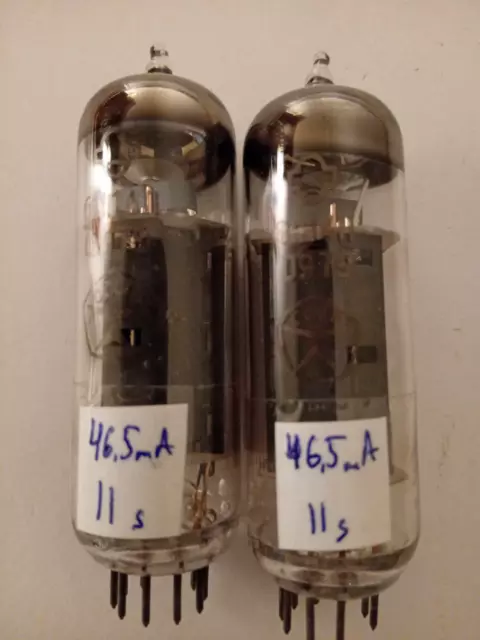 2 X 6P14P (6П14П) EL84 Strong Matched Pair Vacuum Tubes Reflector 79' 84' NOS