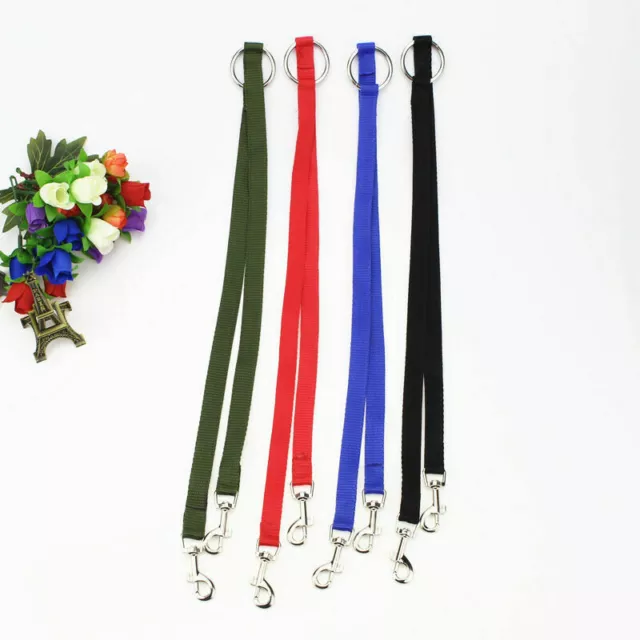 Nylon Double Lead Coupler Twin Dog Two Pet Dog Walking Duplex Leash Split