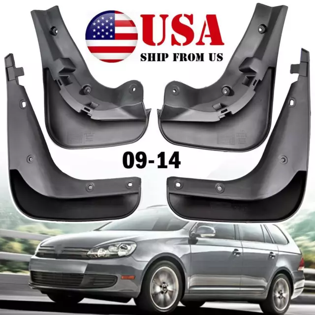 4X For VW Golf MK6 Wagon Jetta Sportwagen Mud Flaps Splash Guards Front &Rear
