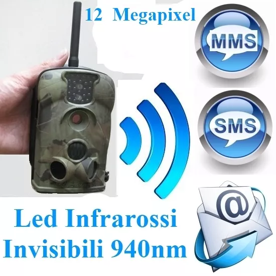 Fototrappola Hunting Camera Invio Mms Sms E-Mail / Led Infrarossi Invisibili