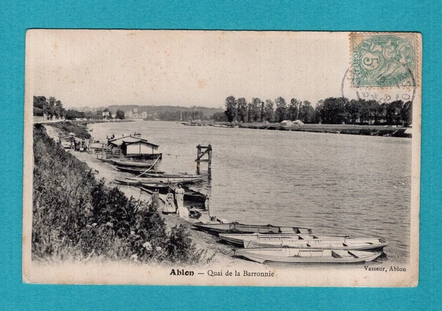 Ablon - Quai de la Barronnie : CPA , Carte Postale ancienne /Mb