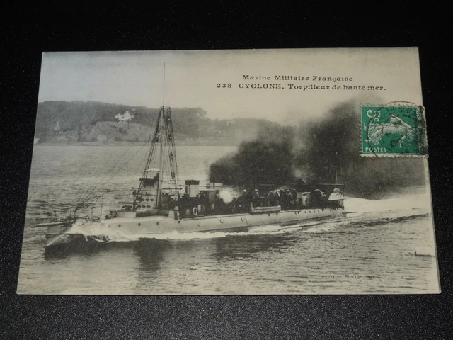 Marine Militaire Française - Cyclone, Torpilleur De Haute Mer - Cpa