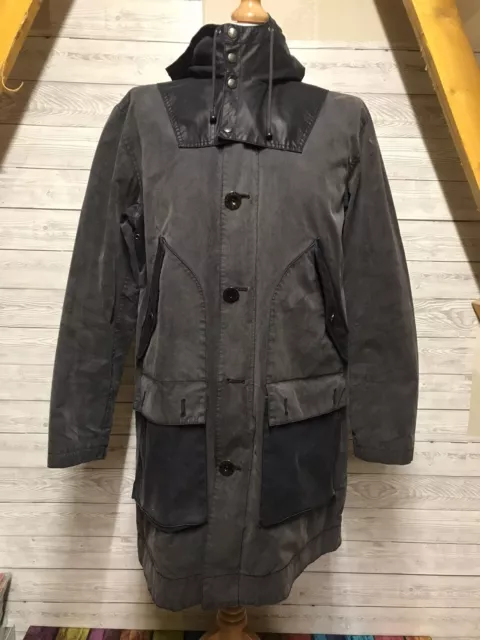 PRETTY GREEN MENS Ripstop M65 Field Jacket Cotton Khaki Green Size