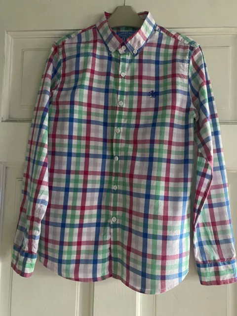 Next Boys Multicoloured Check Long Sleeve Smart Shirt Age 10-11 Years