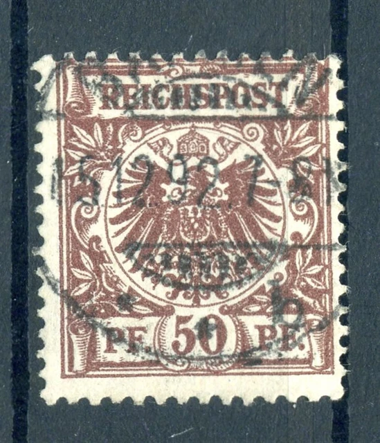 882434) DR Krone-Adler Nr. 50 dy gestempelt, geprüft Zenker