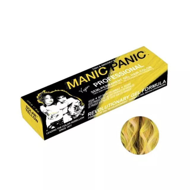 Couleur Semi-Permanent MANIC PANIC Professionnel Gel Couleur 90ml Solar Jaune