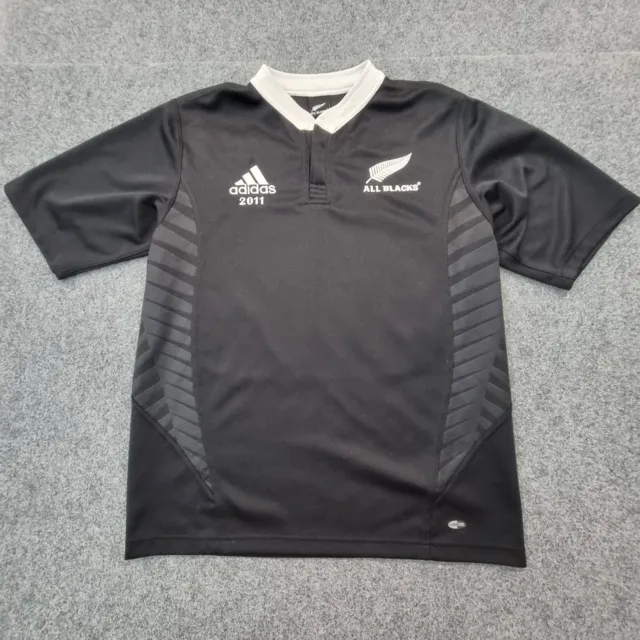 NZ all blacks Jersey Mens MEDIUM black Rugby Union adidas sports Size M