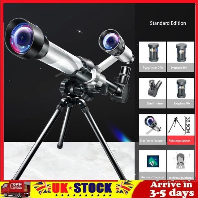 HD High Magnification Professional Astronomical Science Monocular (Silver)