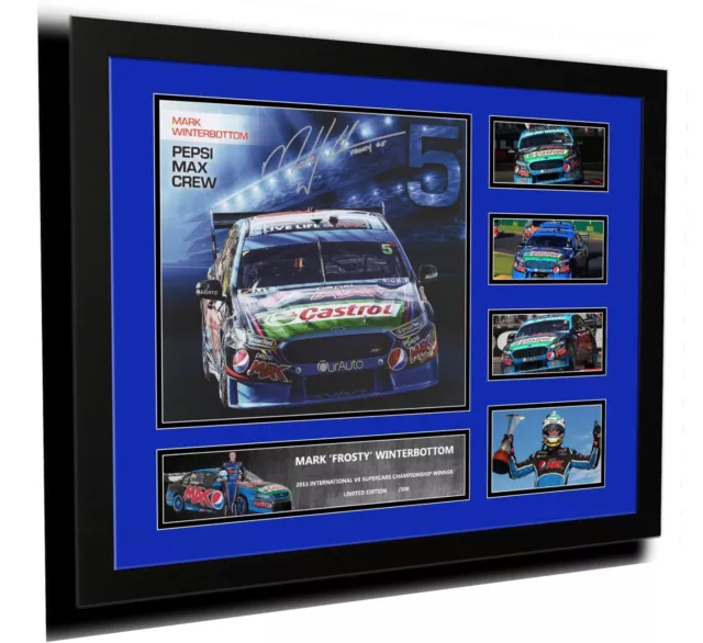 Mark Winterbottom V8 Supercars Ford Signed Limited Edition Framed Memorabilia