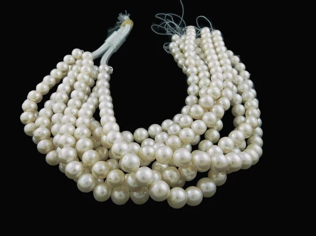 Filo Di Perle Di Coltura Di Tahiti 11-8 Mm Barocco Lungo 41 Cm Fine Lucentezza Multicolore - Foto 4