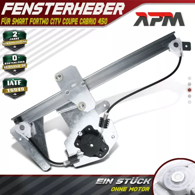 Fensterheber Elektrisch ohne Motor Vorne Links für Smart Fortwo Cabrio 450