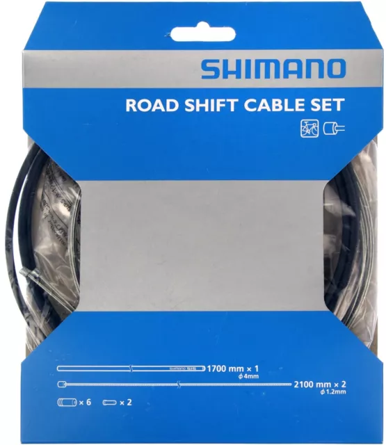 Shimano Y60098501 Stainless Steel Gear Cable Set Road/MTB (Front And Rear) New