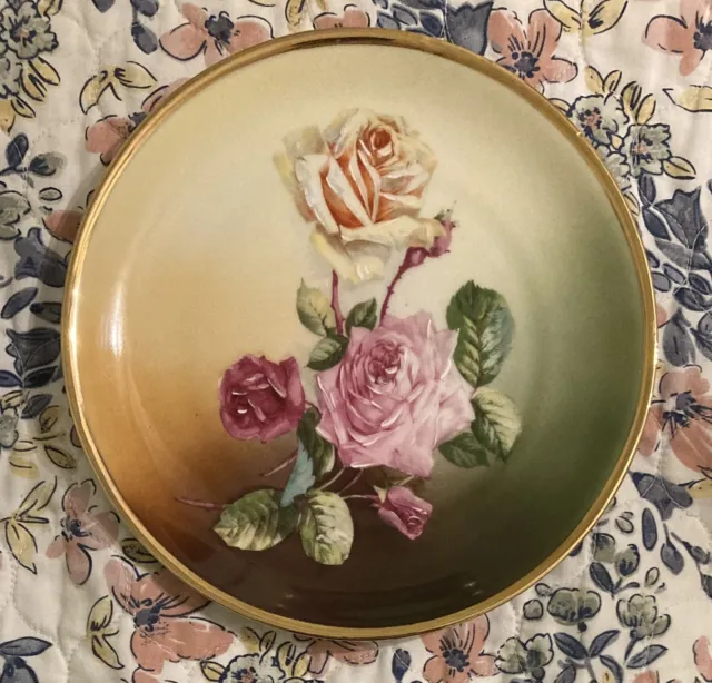 C. T. Altwasser (Carl Tielsch) Silesia Porcelain Flower Plate Germany 8.25”