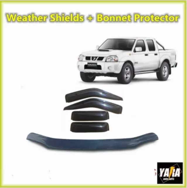 Bonnet Protector &  Weathershields Window Visor for 2002-2015  Navara D22