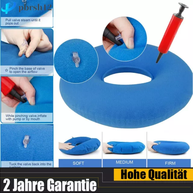 Anello seduta ortopedico emorroidi cuscino seduta antidecubito con pompa blu