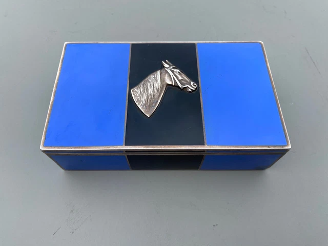 Broche Ancienne En Argent Tête De Cheval Avec Marcassites - Thème Hippisme, Occasion