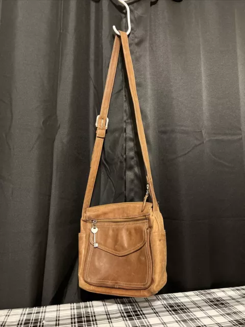 Vintage Brown Leather Fossil Purse 75082 New