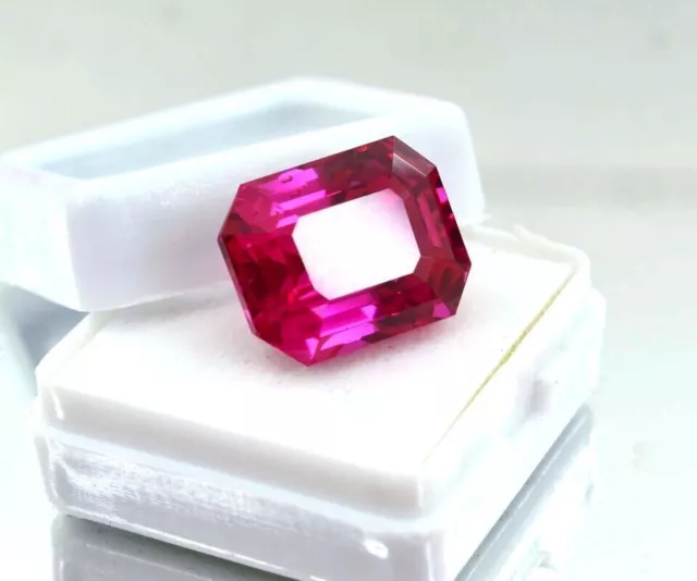 Piedra preciosa suelta de talla esmeralda de zafiro rosa de Ceilán con...