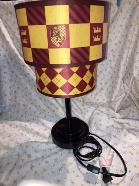 Harry Potter Lamp House Gryffindor Quidditch Hard to find Collectible Table