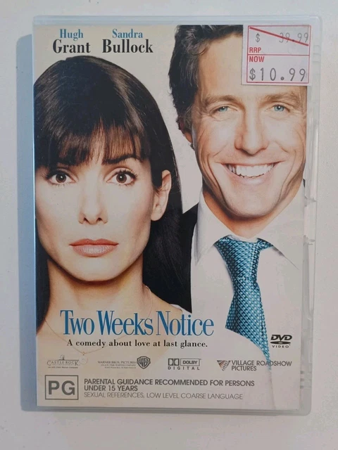 TWO WEEKS NOTICE (DVD, 2002) $4.78 - PicClick AU