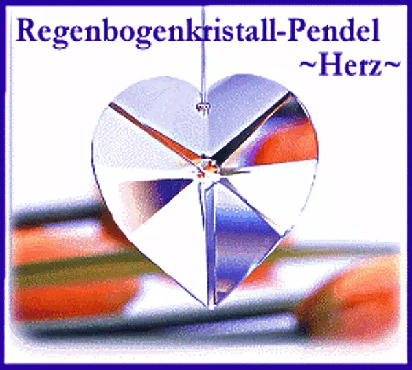 REGENBOGEN-KRISTALL Suncatcher Pendel HERZ  40mm Sonnenfänger Feng Shui Fenster